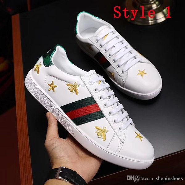 

fashion mens low help casual shoes genuine leather letter luxury sneaker mens shoes mens loafers shoes size 38-45, Black