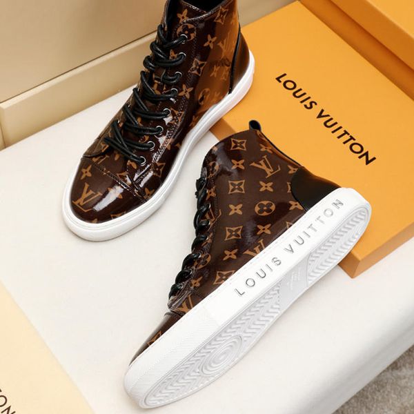 

2019 Mens Shoes Boots Footwears High Top Zapatos de mujer Tattoo Sneaker Boot Mens Shoes Lace-Up with Original Box M#37 Ankle Boots Vintage
