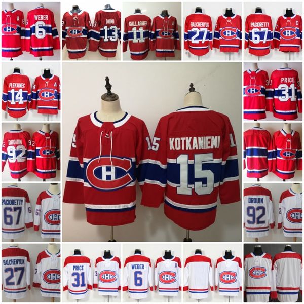 

2019 montreal canadiens 31 carey price shea weber jonathan drouin gallagher alex galchenyuk max pacioretty andrew shaw 100th hockey jerseys, Black;red