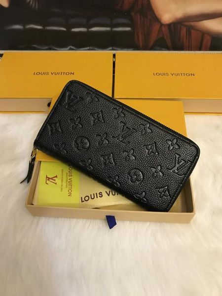 

бесплатная доставка! мода мужчины женщины сцепление кошелек из натуральной кожи с коробкой 60015 6001768, Brown;gray