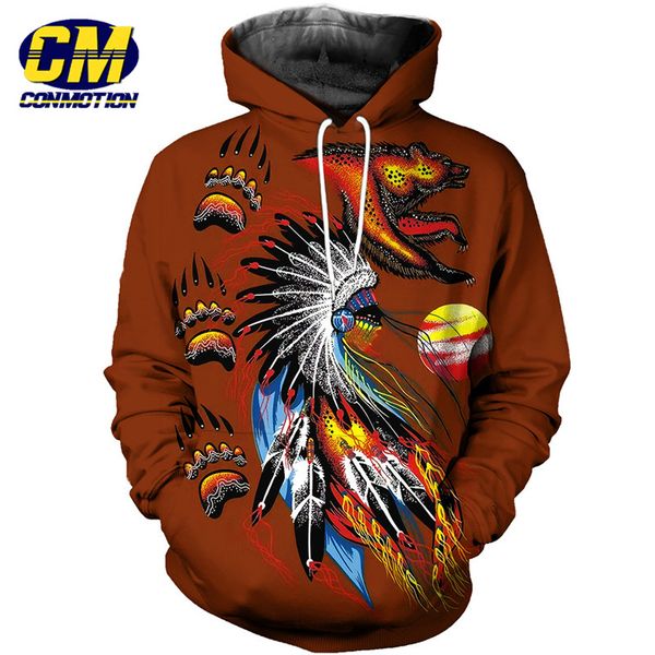 

mind catcher flame bear print 3d hooded sweatshirt fashion hoodie, Black