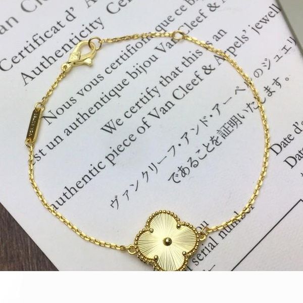 

18k gold single flower clover bracelet luxury desinger jewelry women bracelets silver fashion jewelry brand, Golden;silver