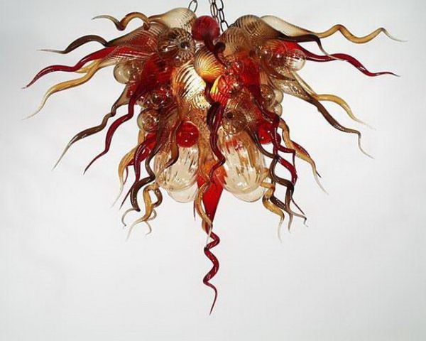 

100% mouth blown ceiling lighting suspension led light source dale chihuly style murano glass pendant light