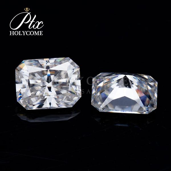 

2ct 7x7.5mm colorless vvs clarity radiant cut loose moissanite diamond gemstones, Black
