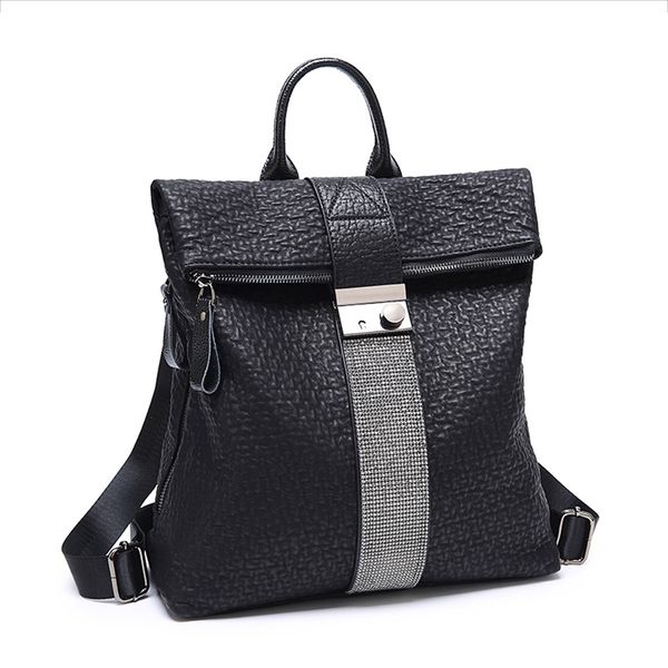 

quality pu leather anti-thief women backpack large capacity hair ball school bag for teenager girls male travel bags #bl4