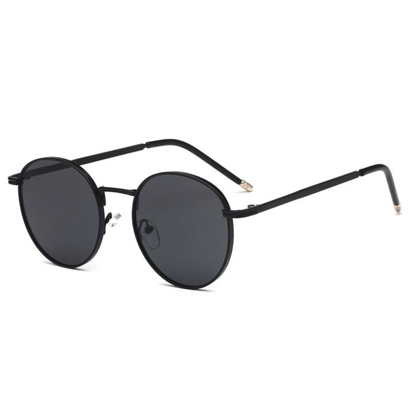 

round metal frame fashion trend sunglasses 7 color anti-uv sunglasses 2019 new uv400 glasses wholesale, White;black