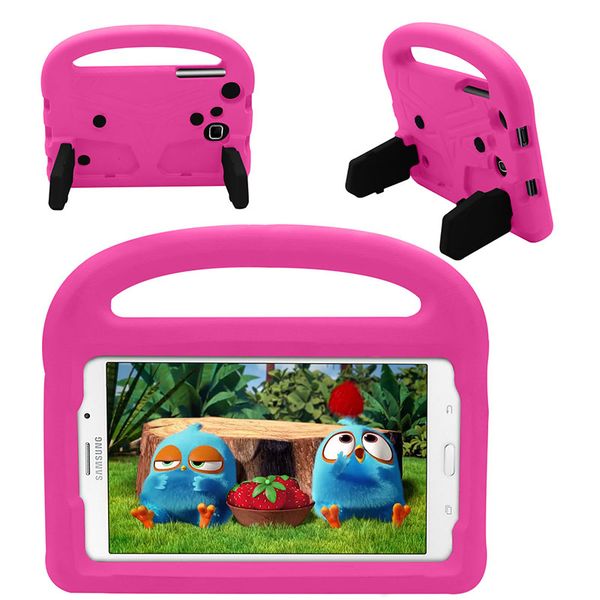 

eva case with handle for samsung galaxy tab a t280 t285 7 inch universal tablet galaxy t230 kids safe silicone cover+stylus