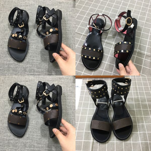 

2020 designer sandals women sandals designer slides brand fashion stripedsandals causal huaraches slippers, Black