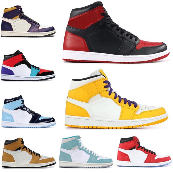 

2019 Original Designer UNC Basketball Shoes 1 1s men women PSG Top 3 Court Purple SPIDERMAN BANNED Athletic Sneakers Sports mens trainers