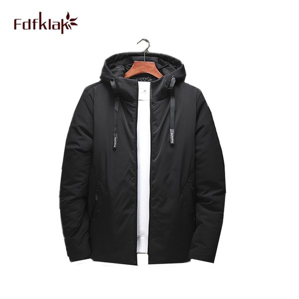 

fdfklak fashion winter jacket men thick warm jaqueta masculina cotton padded men's coat casual parka plus size l-7xl, Black
