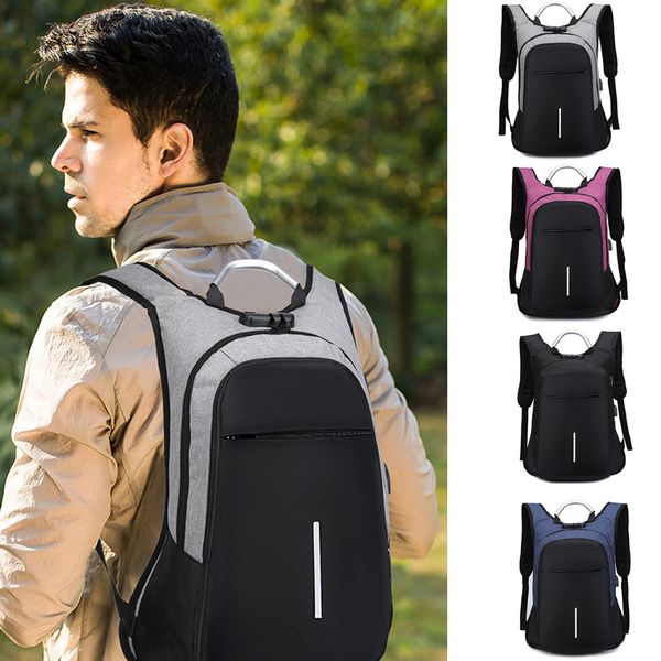 

combination lock backpack outdoor usb charge camping backpack lock shoulder hiking business travel bag headphone hole