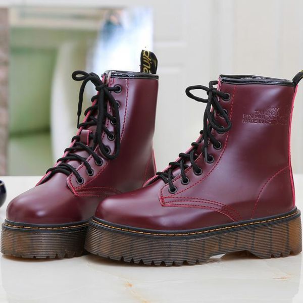 

england locomotive boots knight woman short boots thick keep warm, Black