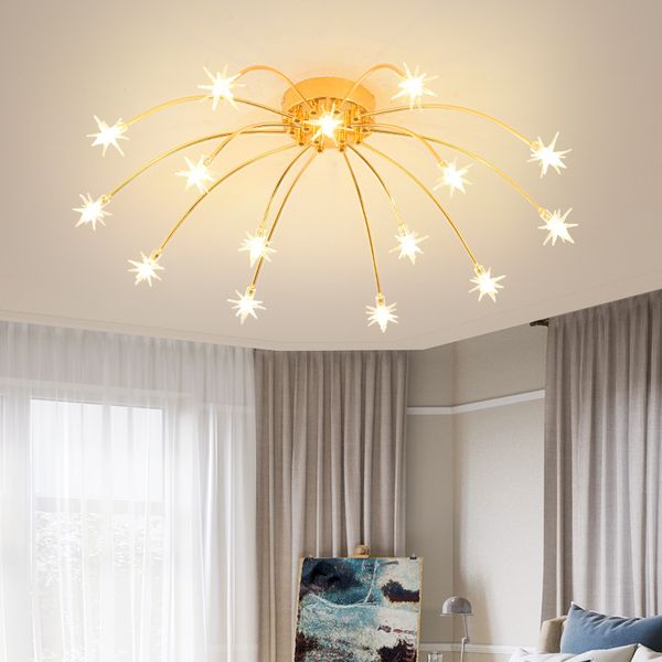 Lampada da soffitto moderna e semplice per soggiorno, camera da letto creativa per bambini, plafoniera a led, decorazione per lampada da ristorante, stella a cielo pieno, per la casa