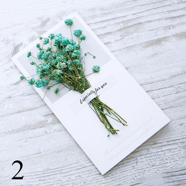 

doreenbeads real dried flowers greeting card diy retro kraft paper hand -dried flowers greeting cards creative flowers