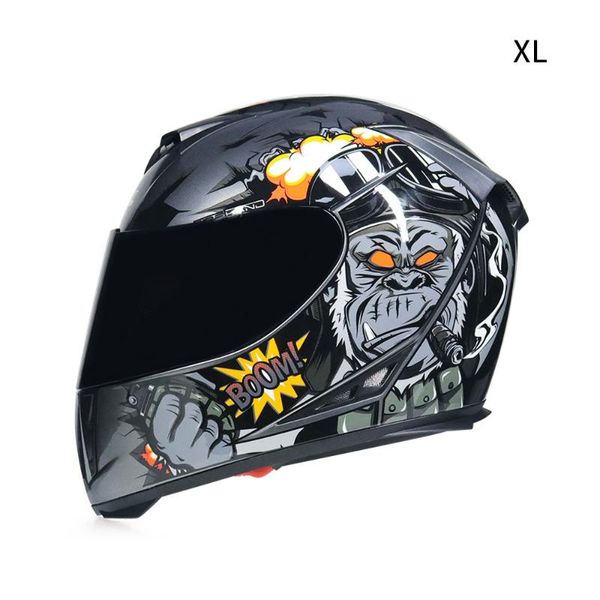 

graffiti cartoon racing off-road full face helmet motorcycle anti-fog helmet for men women automotive accessories