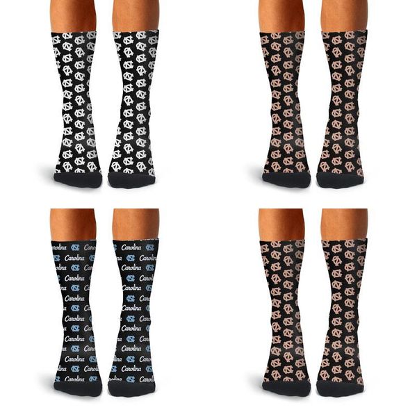 

man north carolina tar heels basketball blue boot socks cotton fit lightweight cable knitting stretch black gray usa flag football black