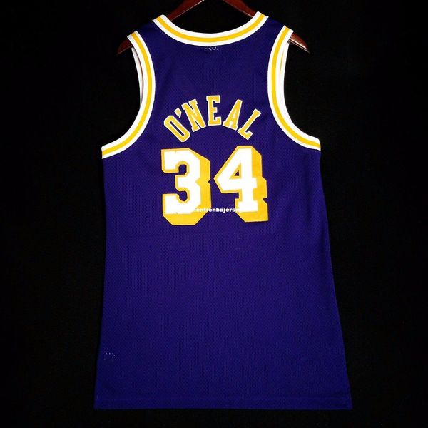 

100% stitched shaquille o'neal wholesale jersey - kobe shaq oneal mens vest size xs-6xl stitched basketball jerseys ncaa, Black;blue