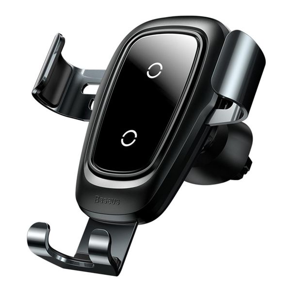 

baseus qi wireless car fast charger гравитация sucker кронштейн 10w 360 градусов вращающиеся для 4-6.5 дюйма телефон - черный