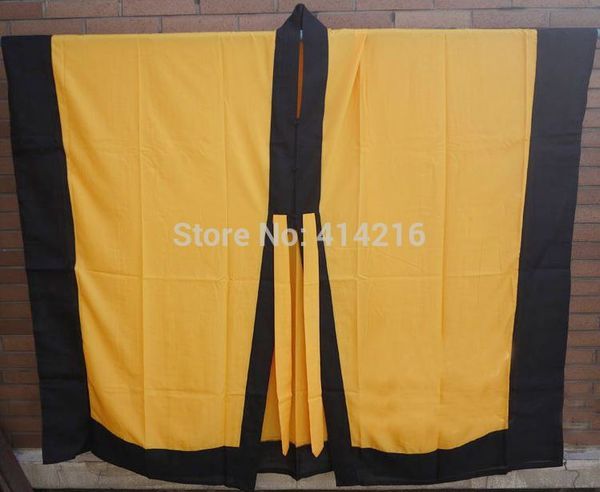 

taoist cassock classics garments uniforms robe clothing taoism gown yellow