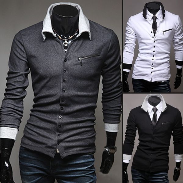 

zogaa men cardigans knitted sweater coat thin style turn down collar long sleeve stripes single breasted casual slim fit sweater, White;black