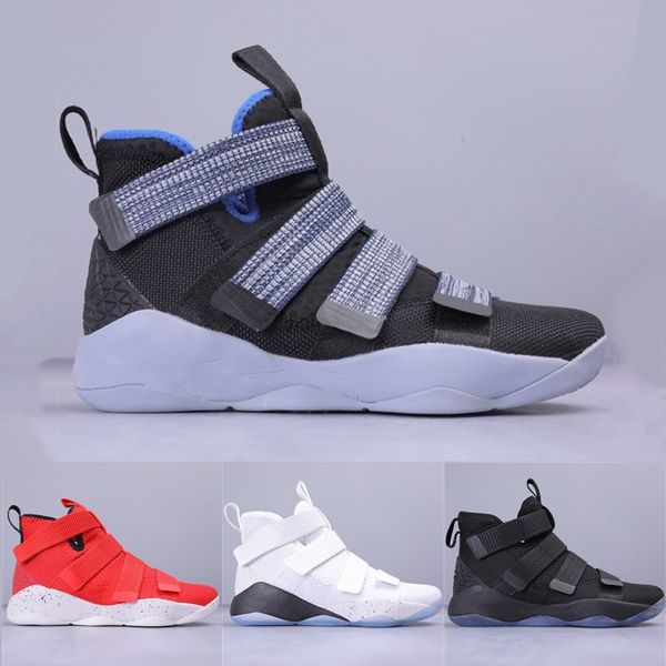 

2019 new soldier xi 11 navy blue men basketball shoes drop shipping famous mens basketball shoes size 7-12, White;red