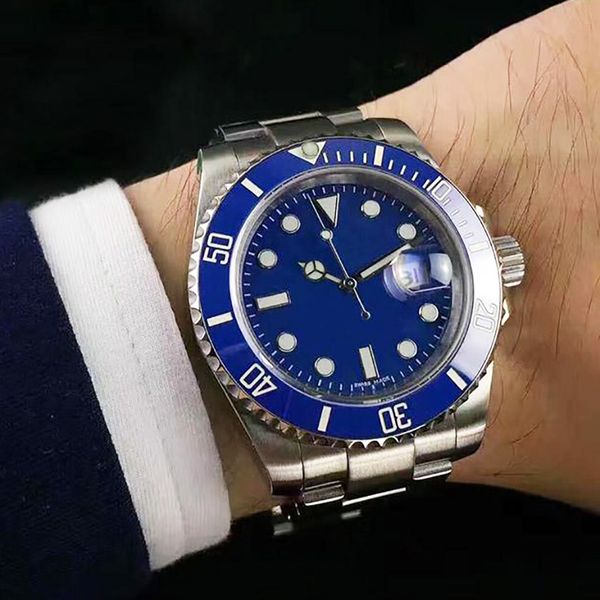 

calibre men watch sapphire waterproof automatic mechanical ceramic bezel all stainless steel sliding buckle strap classic watches