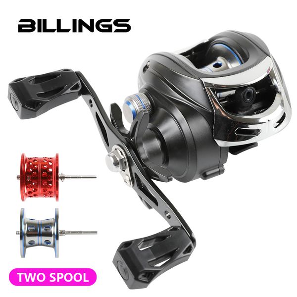 

billings high speed fishing reel all metal spool baitcasting reel 4+1bb gear ratio 7.2:1 casting fishing double spool saltwater