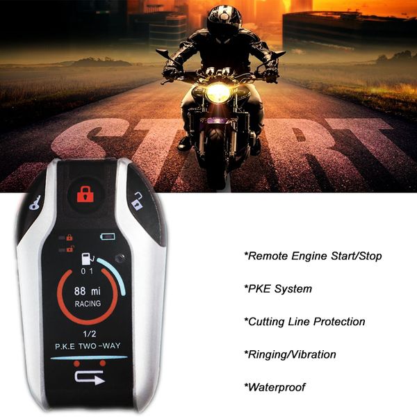 

two way motorcycle alarm motorbike dc 12v anti-theft security system universal scooter moto motor remote engine start alarms