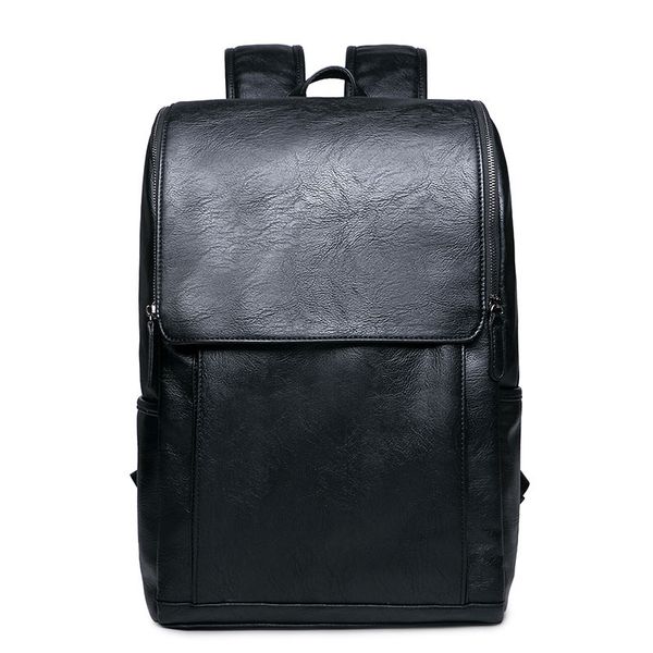 

backpack men backpack pu leather male bag fashion casual lapbag large capacity travel bags men's school