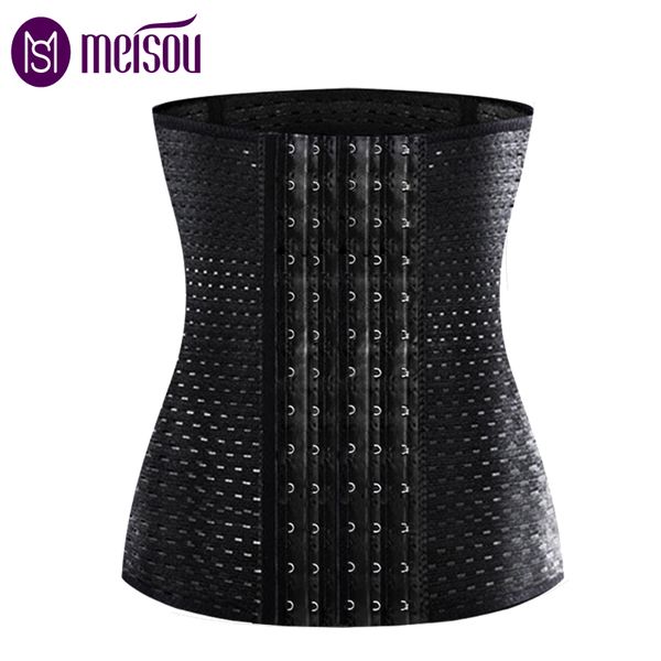 

meisou waist trainer shapers corset slimming belt shaper women body shaper slimming modeling strap belt corselet, Black;white