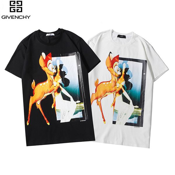 

роскошный бестселлер бренд дизайнер футболка хип-хоп мужская и женская одежда повседневная футболка письмо печати футболка 10088, White