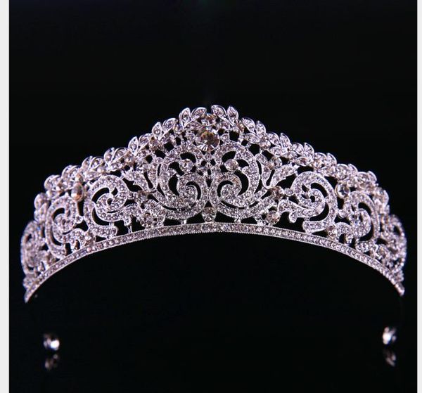 

silver crown bride crown wedding dress accessories crown hair ornaments, Slivery;golden