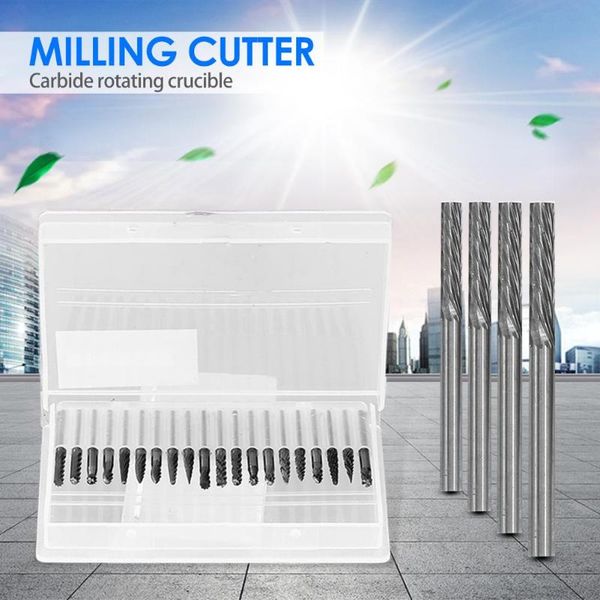 

20pcs 3mm carbide rotary file handle tungsten steel engraving edge cutter grinding router bits milling cutter grinding steel