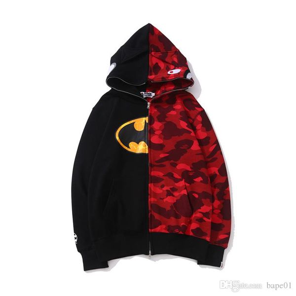 

bape designer men women designer hoodies jacket famous brand couples mens hooded loose outerwear 3 colors size m-2xl, Black