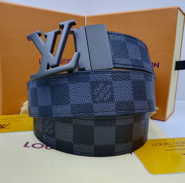 

new black luxury fashion buckle belt mens womens belt, Blue;gray