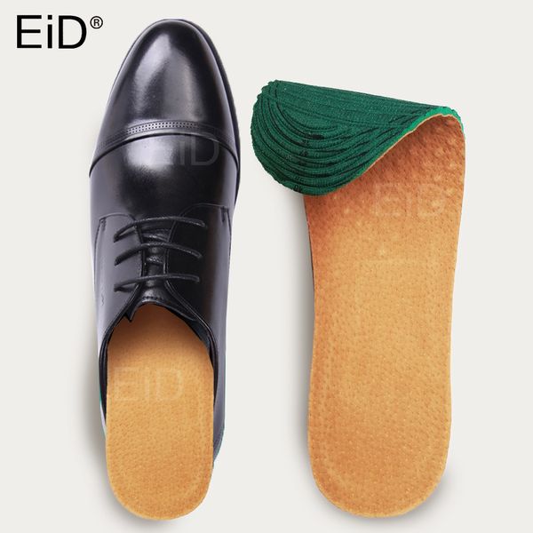 

eid pigskin leather insoles ultra thin breathable deodorant instantly absorb sweat replacement inner soles shoes insole pads, Black