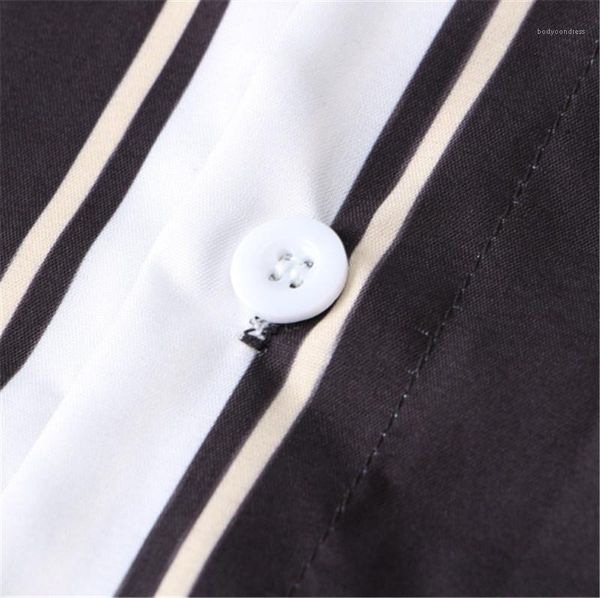 

clothes striped print designer mens shirts natural color casual shirts short sleeve lapel neck fashion shirts mens, White;black