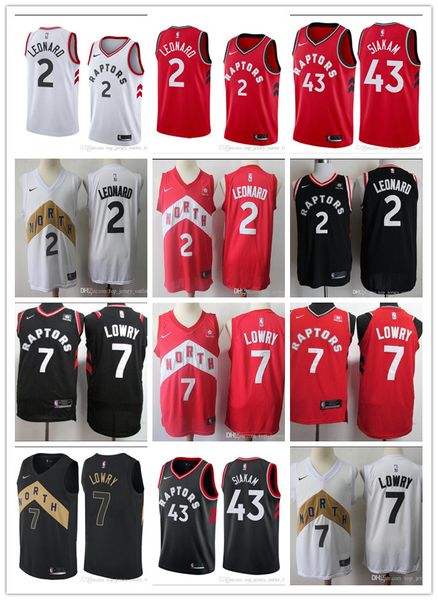 

2019 toronto men women youth jer ey 2 leonard white 43 iakam red 7 lowry black kid girl raptor ba ketball jer ey