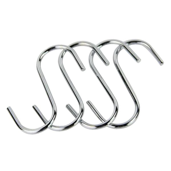 

chrome s shape type hooks hanger for kitchen pot pan clasp cup 4pcs hooks