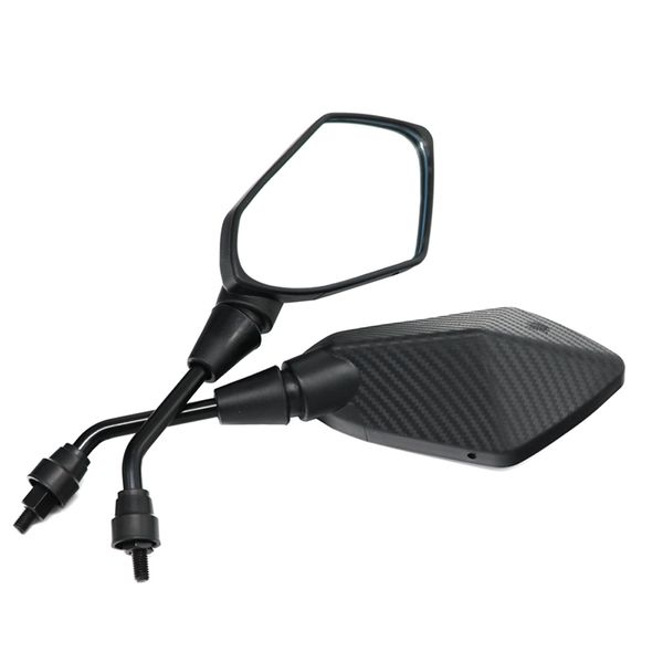 

a pair motorcycle scooter e-bike rearview mirrors electrombile electric bicycle back side convex mirror 8 10mm carbon fiber