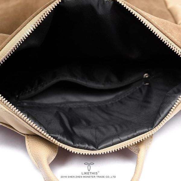 

designer-likethis leather backpack women pu shoulder bag for woman 2019 large capacity solid oxford cloth zipper mochilas feminina zaino