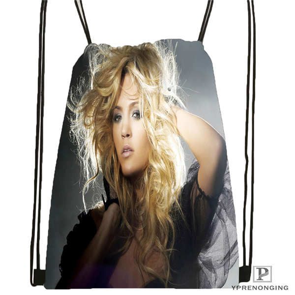 

custom carrie-underwood-style drawstring backpack bag cute daypack kids satchel (black back) 31x40cm#20180611-02-95