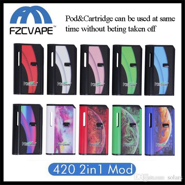 

Оригинал Kangvape 420 2в1 Box Mod Vape батареи 650mAh Разогреть В.В. Батарея переменного напряжения для совместимости Pod и 510 патронов