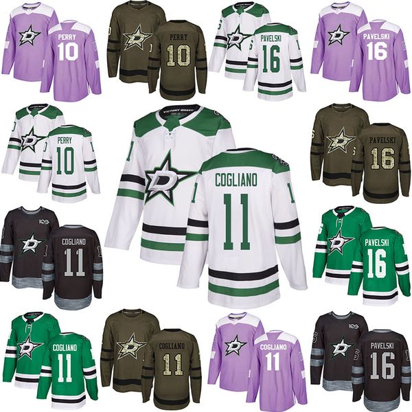 

10 Perry 11 Cogliano 16 Pavelski Jersey 2019 Mens Black Purple White Cool Breathable Quick Dry Stitched Jersey
