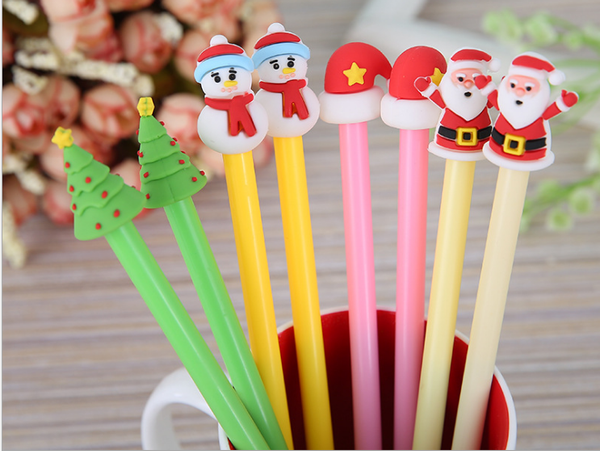 

0.5mm wholesale 120pcs/lot gel pen creative cute cartoon soft glue santa claus neutral pen office christmas stationery gp830