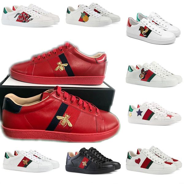 

bee sneakers 2020 luxury fashion womens casual designer shoes vintage black triple white leather snaker dragon cny ace girl lady platform