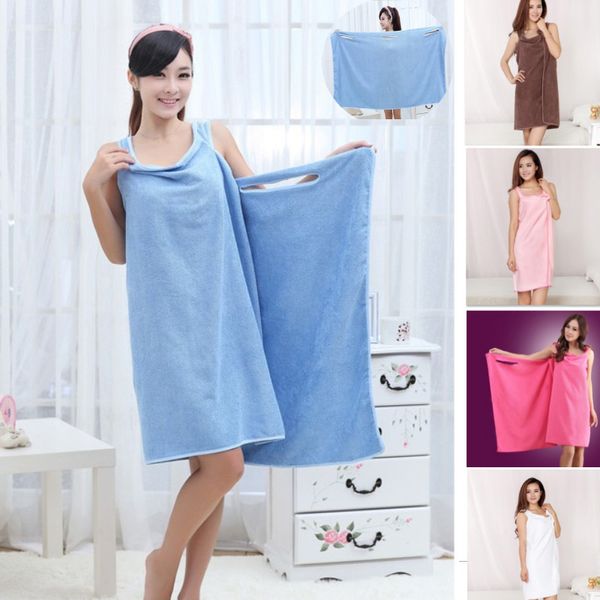 

новой магия махровых полотенца lady girls spa души обертывание ванна платье robe халат пляж платье носимых волшебное полотенце dhl xd21478