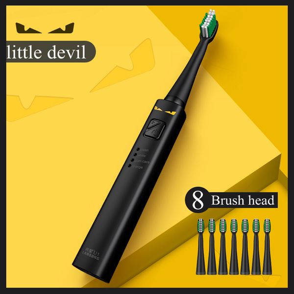 

smart sonic electric toothbrush usb rechargeable waterproof ultrasonic automatic timer toothbrush washable 8 brush heads gift