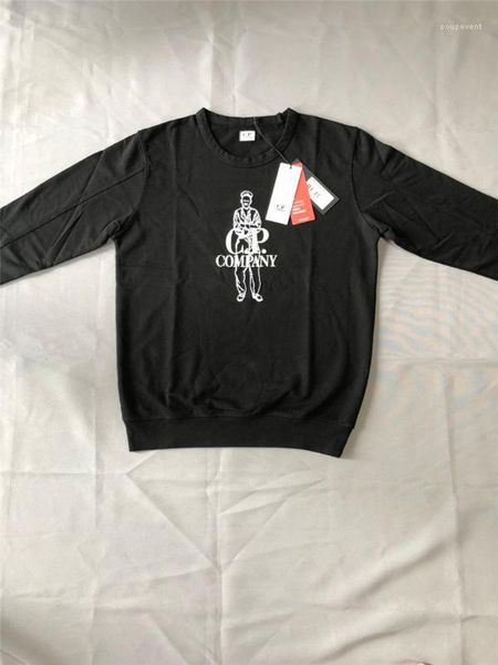 

дизайнерская вышивка толстовки new19ss cp company толстовка мужская женская, Black