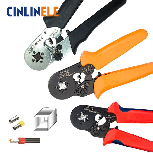 

hsc8 6-4 0.25-6mm 23-10awg,10s 0.25-10mm 23-7awg terminal crimping plier crimp plier tool tube terminals crimper tool